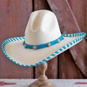 Turquoise Braided Band Gus Hat