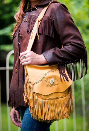Large Laced Flap Bag