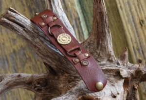 Shotgun Cuff Bracelet Brown Leather