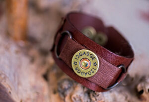 Shotgun Cuff Bracelet Brown Leather