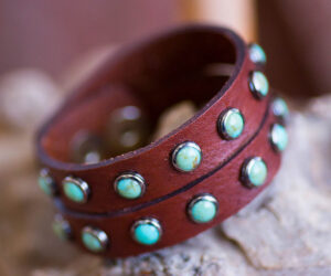 Brandy Double Band Turquoise Cuff