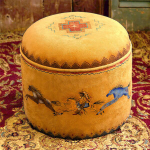 Cayuse Hassock In Straw