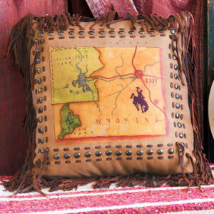 Wyoming Map Pillow