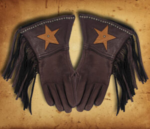 Stars Applique Chocolate Gloves