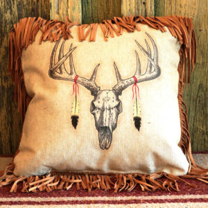 Deer Skull Pillow